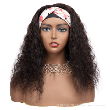 Headband Human Hair Headband Wig Kinky Curly 613 Wig With Handband Wig
